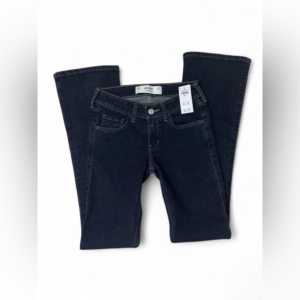 Hollister Women's Dark Low Rise Boot Cut Jeans